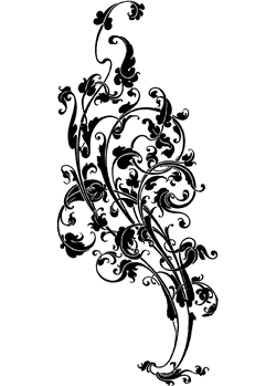 Velikost N -  Květinová arabeska 6x13 cm